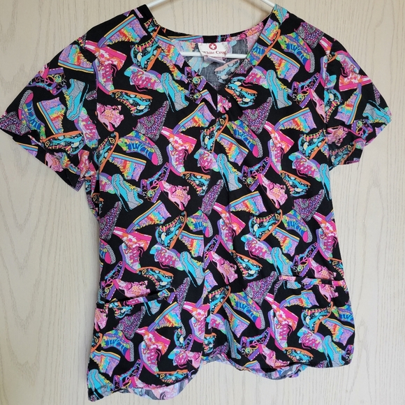 Women's Sneaker Scrub Top - Picture 1 of 3